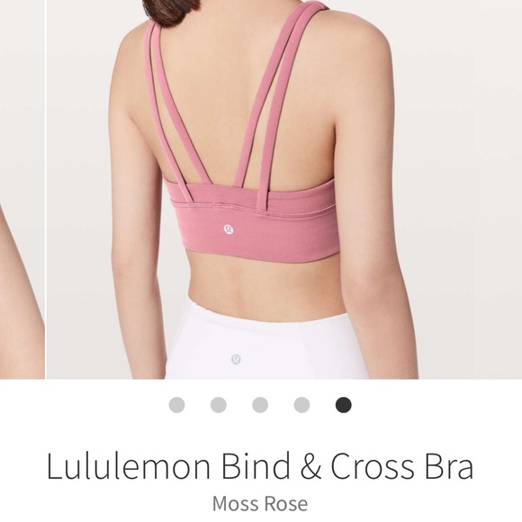 Lululemon Bind & Cross Bra- Moss Rose - Picture 4 of 9